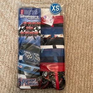 5PK Boys briefs XS Theme Born to Race.